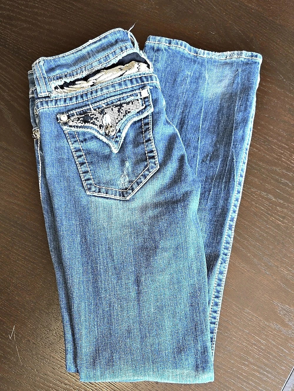Miss Me JPS010-7 Boot Bootcut Jeans Blue Waist 30